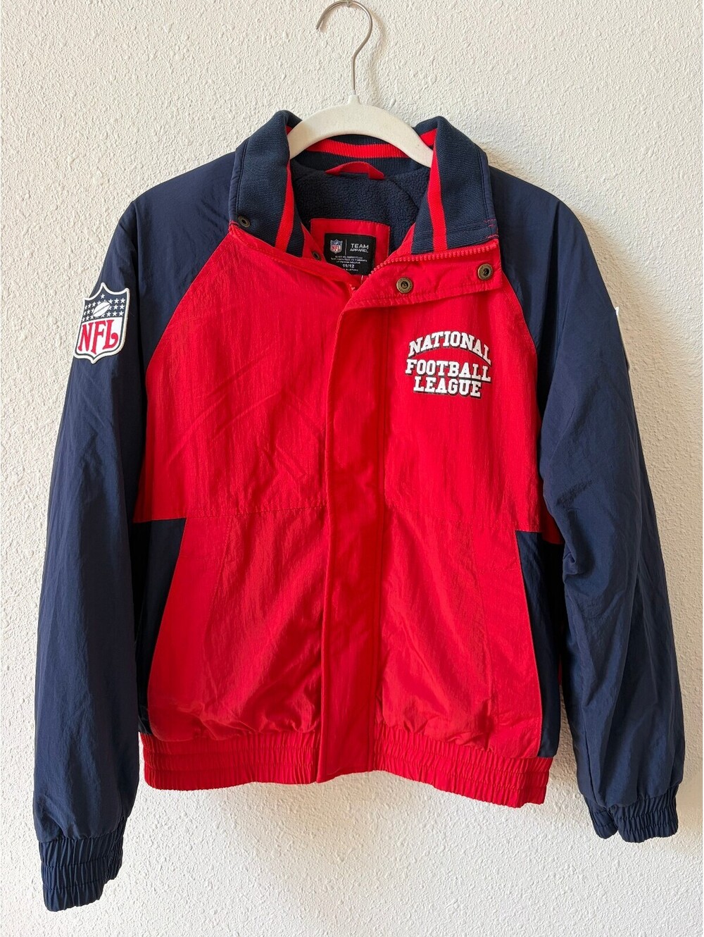 Abercrombie Kids NFL Graphic Windbreaker Jacket Red Size 11 / 12 Sporty